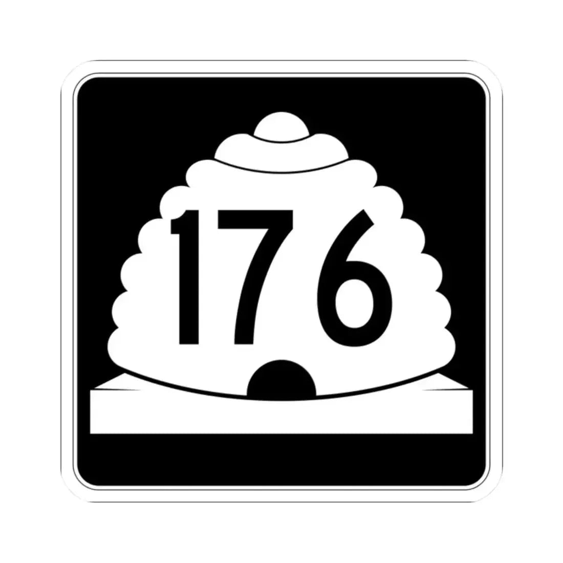 Utah SR 176 (Utah) (Road Sign) STICKER Vinyl Kiss-Cut Decal 2 Inch White - The Sticker Space