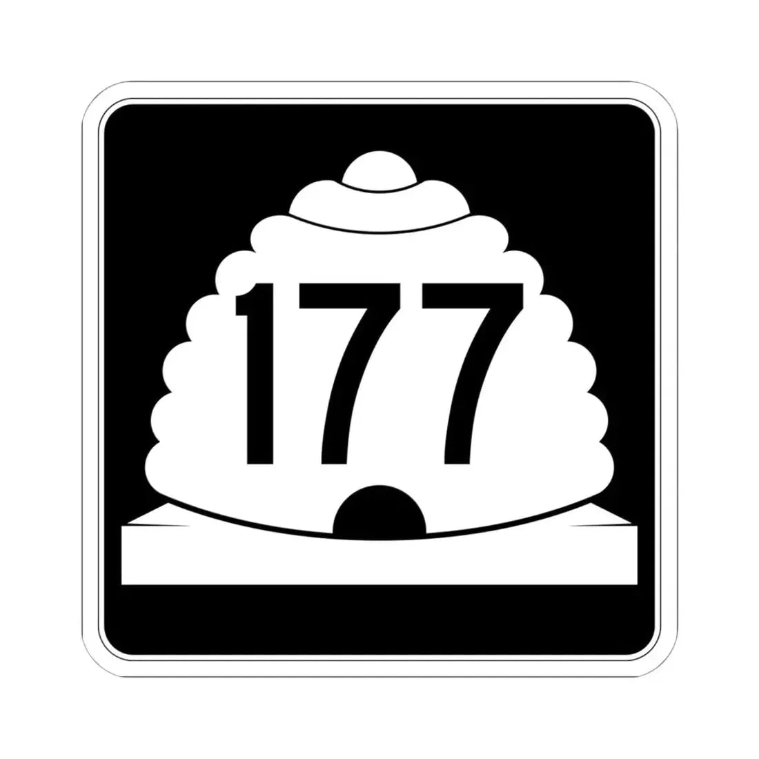 Utah SR 177 (Utah) (Road Sign) STICKER Vinyl Kiss-Cut Decal 6 Inch White - The Sticker Space