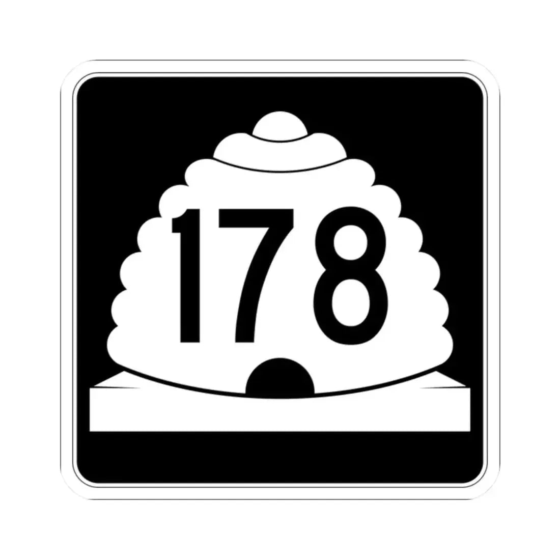 Utah SR 178 (Utah) (Road Sign) STICKER Vinyl Kiss-Cut Decal 2 Inch White - The Sticker Space