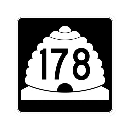 Utah SR 178 (Utah) (Road Sign) STICKER Vinyl Kiss-Cut Decal 2 Inch White - The Sticker Space