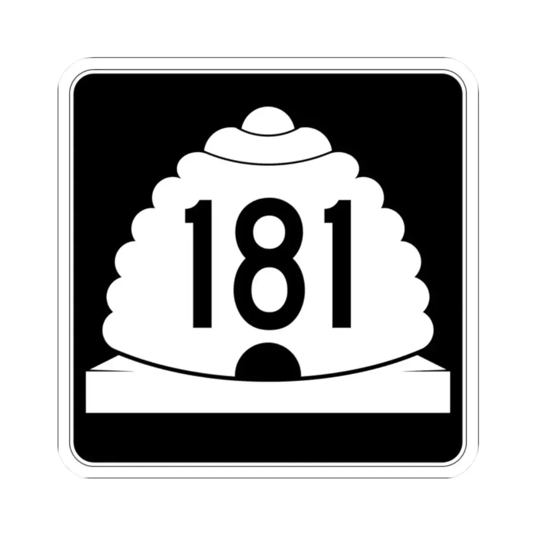 Utah SR 181 (Utah) (Road Sign) STICKER Vinyl Kiss-Cut Decal 2 Inch White - The Sticker Space