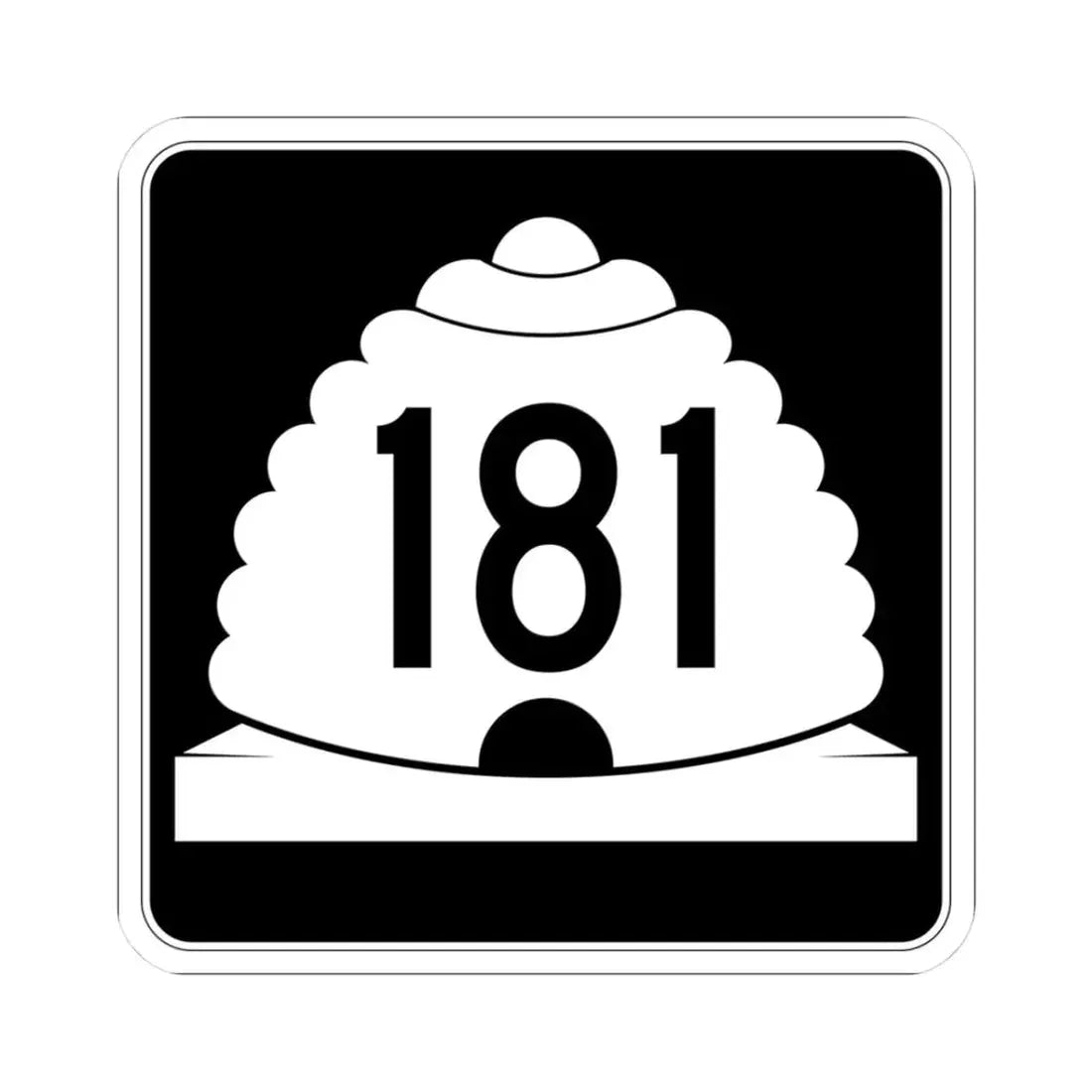 Utah SR 181 (Utah) (Road Sign) STICKER Vinyl Kiss-Cut Decal 3 Inch White - The Sticker Space
