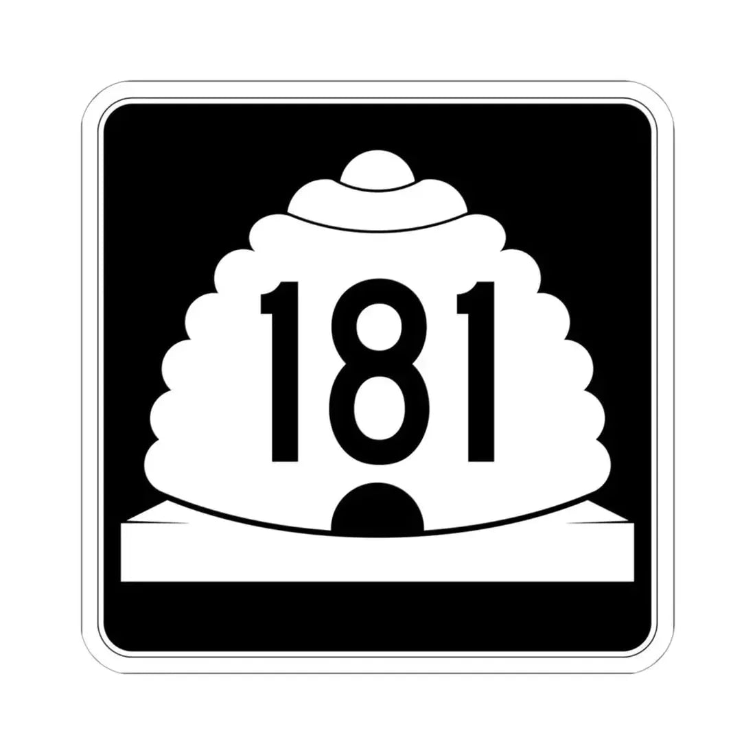 Utah SR 181 (Utah) (Road Sign) STICKER Vinyl Kiss-Cut Decal 6 Inch White - The Sticker Space