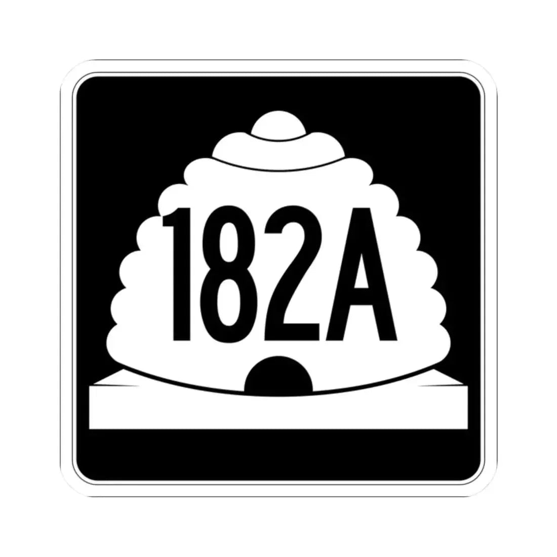 Utah SR 182A (Utah) (Road Sign) STICKER Vinyl Kiss-Cut Decal 2 Inch White - The Sticker Space