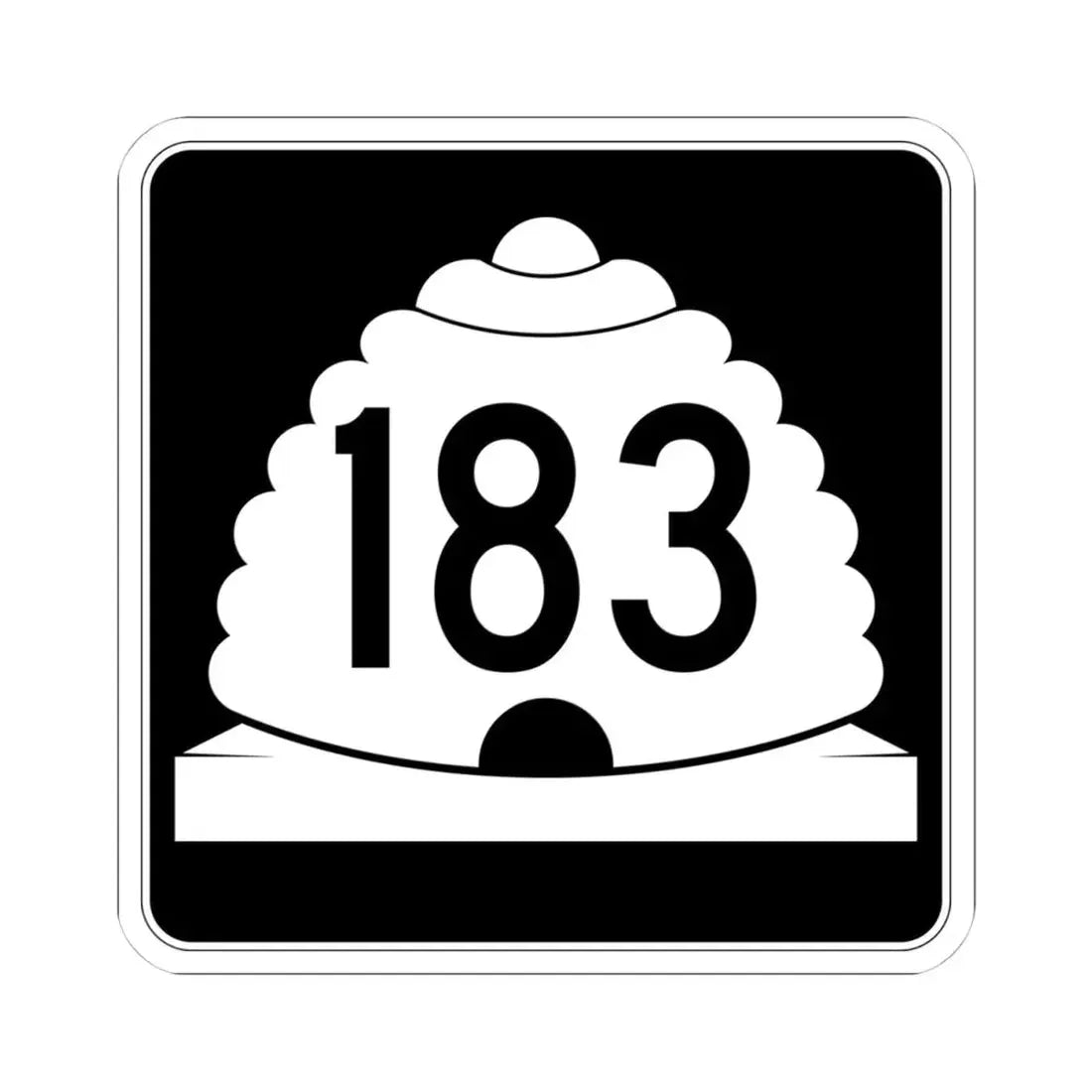 Utah SR 183 (Utah) (Road Sign) STICKER Vinyl Kiss-Cut Decal 4 Inch White - The Sticker Space
