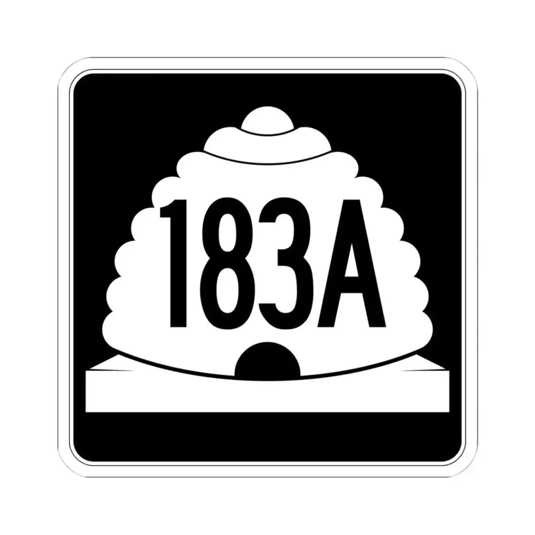 Utah SR 183A (Utah) (Road Sign) STICKER Vinyl Kiss-Cut Decal 4 Inch White - The Sticker Space