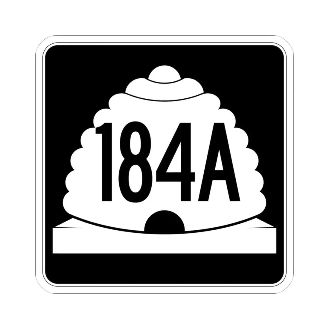 Utah SR 184A (Utah) (Road Sign) STICKER Vinyl Kiss-Cut Decal 4 Inch White - The Sticker Space