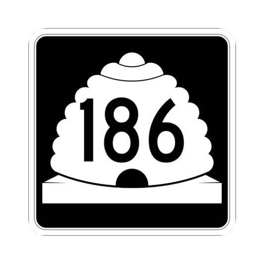 Utah SR 186 (Utah) (Road Sign) STICKER Vinyl Kiss-Cut Decal 2 Inch White - The Sticker Space