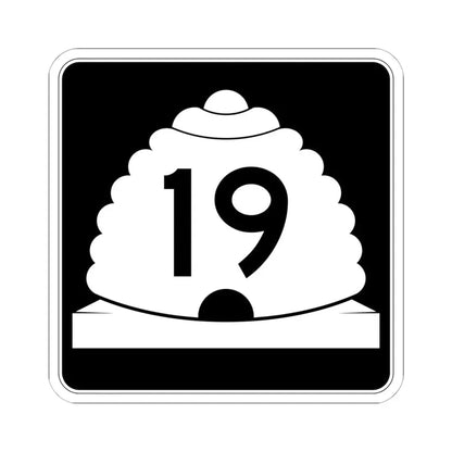 Utah SR 19 (Utah) (Road Sign) STICKER Vinyl Kiss-Cut Decal 6 Inch White - The Sticker Space
