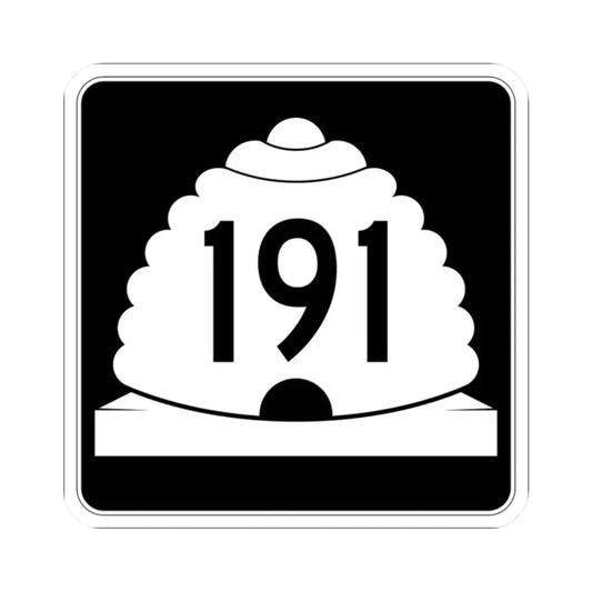 Utah SR 191 (Utah) (Road Sign) STICKER Vinyl Kiss-Cut Decal 2 Inch White - The Sticker Space