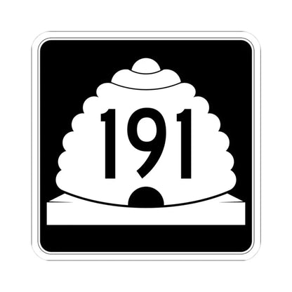 Utah SR 191 (Utah) (Road Sign) STICKER Vinyl Kiss-Cut Decal 3 Inch White - The Sticker Space