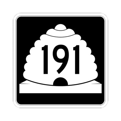 Utah SR 191 (Utah) (Road Sign) STICKER Vinyl Kiss-Cut Decal 4 Inch White - The Sticker Space