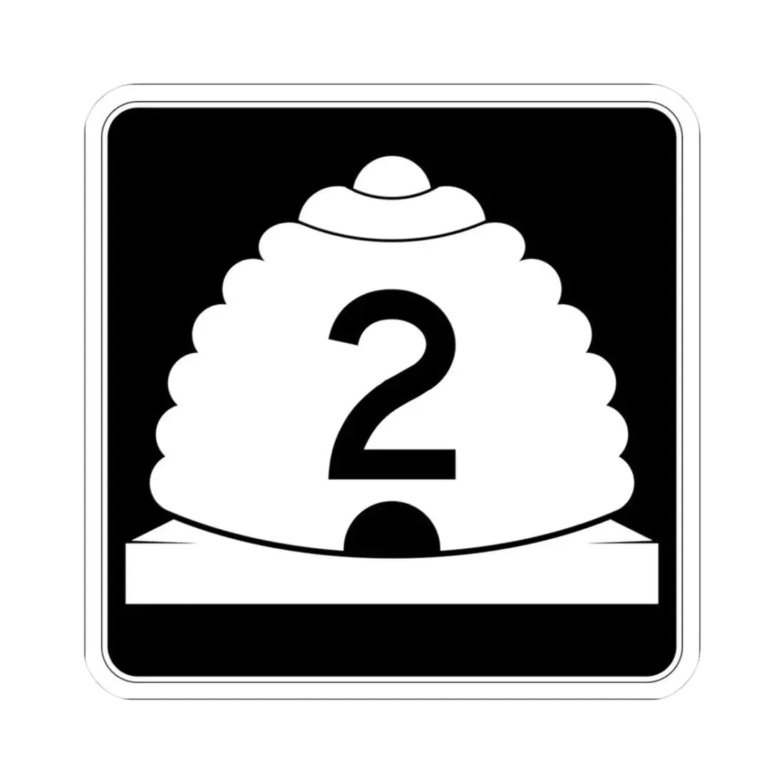 Utah SR 2 (Utah) (Road Sign) STICKER Vinyl Kiss-Cut Decal 3 Inch White - The Sticker Space