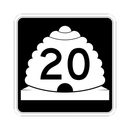 Utah SR 20 (Utah) (Road Sign) STICKER Vinyl Kiss-Cut Decal 4 Inch White - The Sticker Space