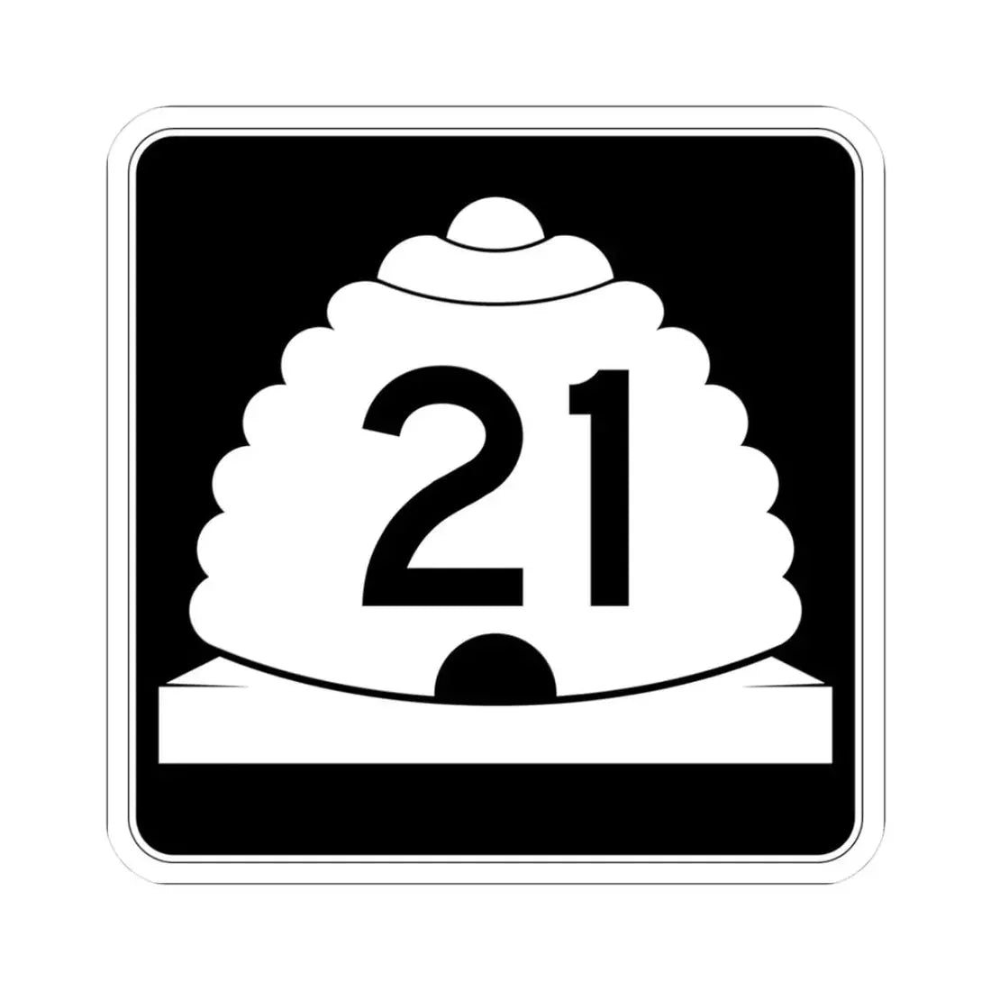 Utah SR 21 (Utah) (Road Sign) STICKER Vinyl Kiss-Cut Decal 3 Inch White - The Sticker Space