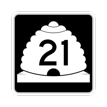 Utah SR 21 (Utah) (Road Sign) STICKER Vinyl Kiss-Cut Decal 3 Inch White - The Sticker Space