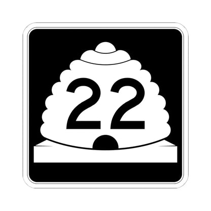 Utah SR 22 (Utah) (Road Sign) STICKER Vinyl Kiss-Cut Decal 6 Inch White - The Sticker Space