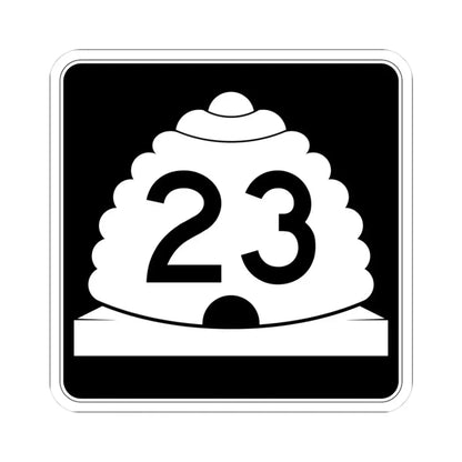 Utah SR 23 (Utah) (Road Sign) STICKER Vinyl Kiss-Cut Decal 3 Inch White - The Sticker Space