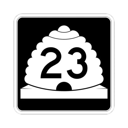 Utah SR 23 (Utah) (Road Sign) STICKER Vinyl Kiss-Cut Decal 6 Inch White - The Sticker Space