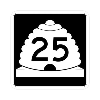 Utah SR 25 (Utah) (Road Sign) STICKER Vinyl Kiss-Cut Decal 3 Inch White - The Sticker Space