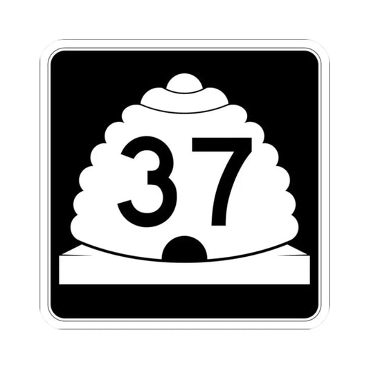 Utah SR 37 (Utah) (Road Sign) STICKER Vinyl Kiss-Cut Decal 2 Inch White - The Sticker Space