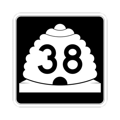 Utah SR 38 (Utah) (Road Sign) STICKER Vinyl Kiss-Cut Decal 4 Inch White - The Sticker Space