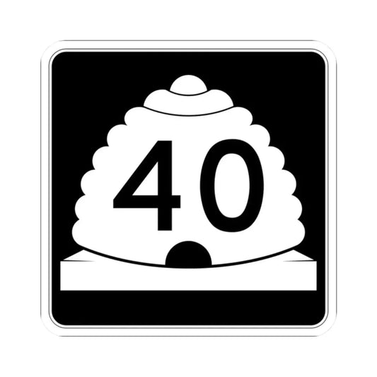 Utah SR 40 (Utah) (Road Sign) STICKER Vinyl Kiss-Cut Decal 2 Inch White - The Sticker Space