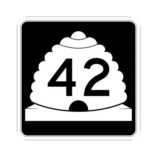 Utah SR 42 (Utah) (Road Sign) STICKER Vinyl Kiss-Cut Decal 2 Inch White - The Sticker Space