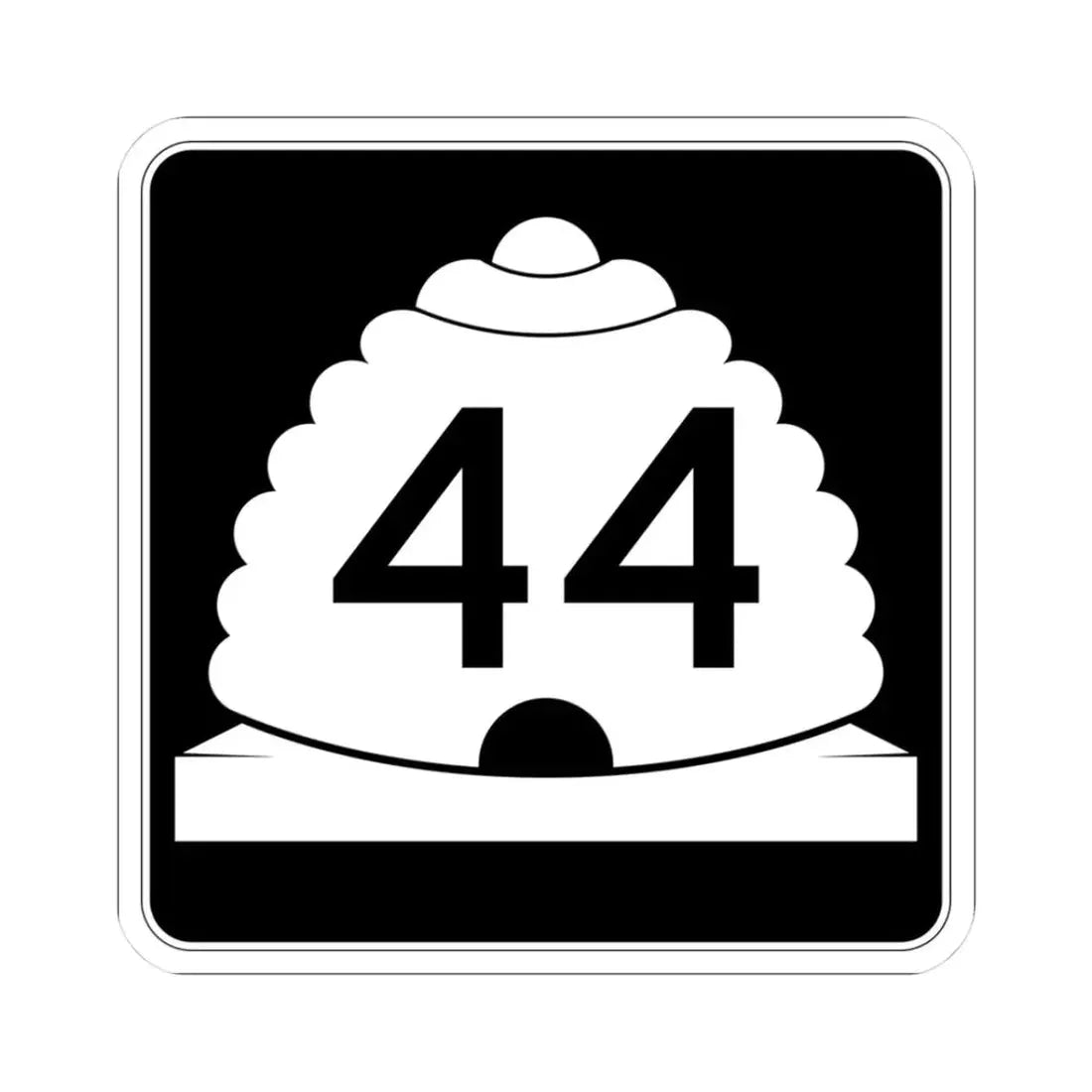 Utah SR 44 (Utah) (Road Sign) STICKER Vinyl Kiss-Cut Decal 3 Inch White - The Sticker Space