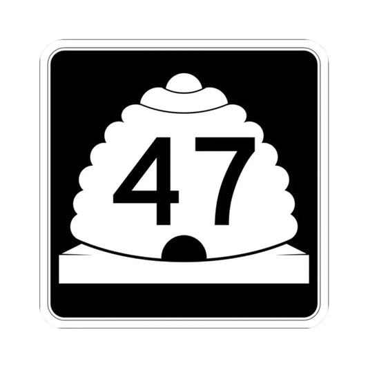 Utah SR 47 (Utah) (Road Sign) STICKER Vinyl Kiss-Cut Decal 2 Inch White - The Sticker Space