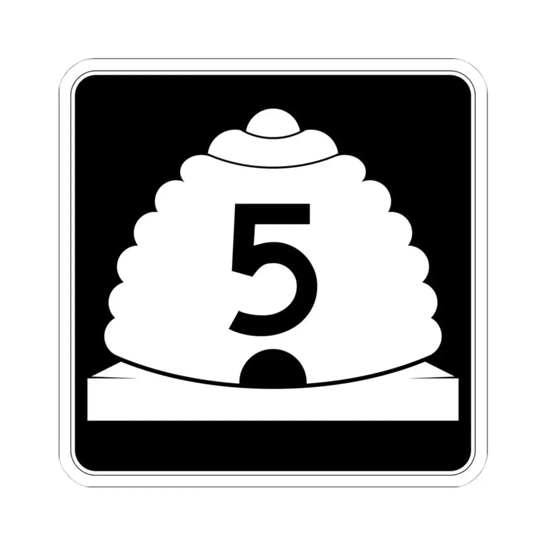 Utah SR 5 (Utah) (Road Sign) STICKER Vinyl Kiss-Cut Decal 4 Inch White - The Sticker Space