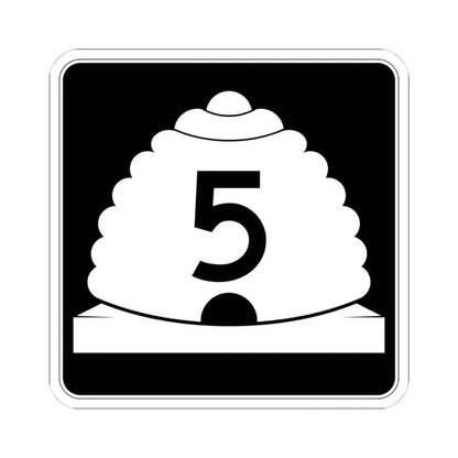 Utah SR 5 (Utah) (Road Sign) STICKER Vinyl Kiss-Cut Decal 4 Inch White - The Sticker Space