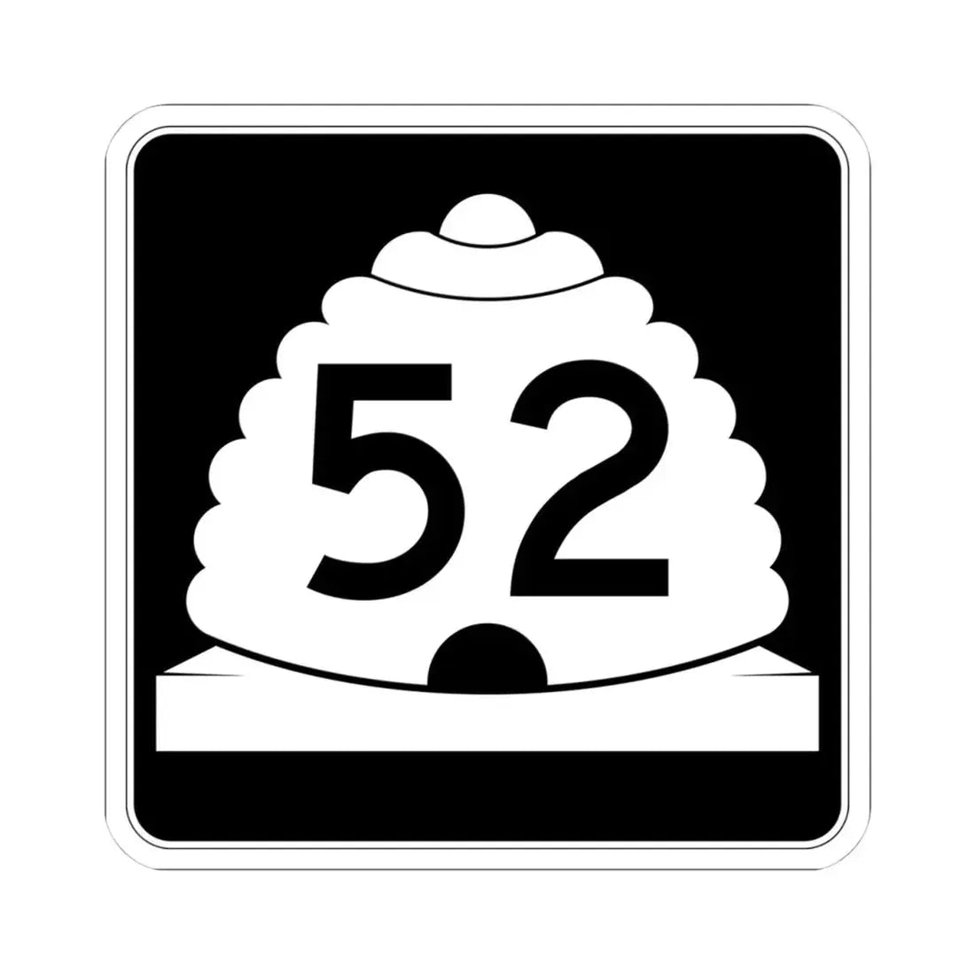 Utah SR 52 (Utah) (Road Sign) STICKER Vinyl Kiss-Cut Decal 4 Inch White - The Sticker Space