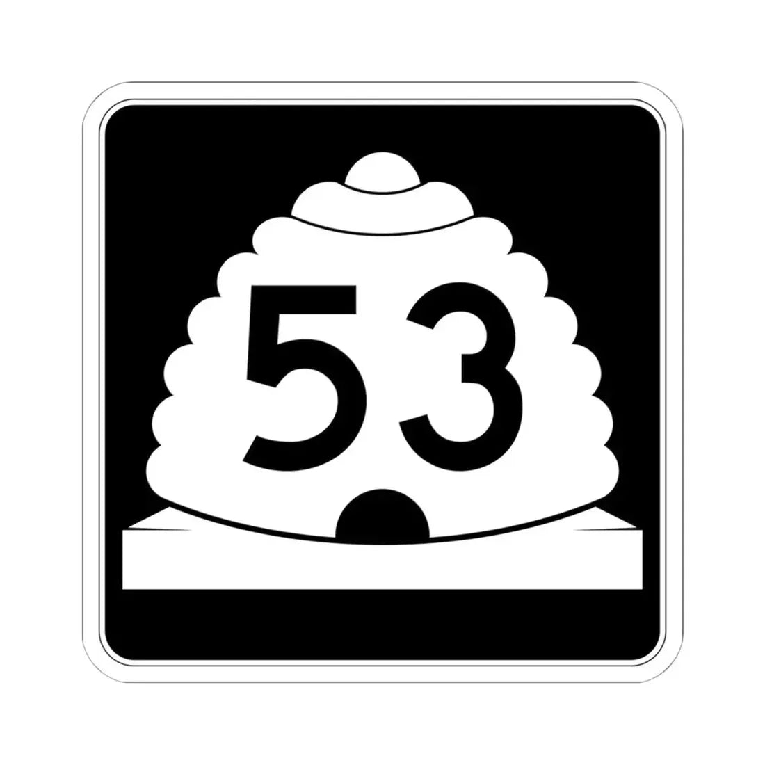 Utah SR 53 (Utah) (Road Sign) STICKER Vinyl Kiss-Cut Decal 6 Inch White - The Sticker Space