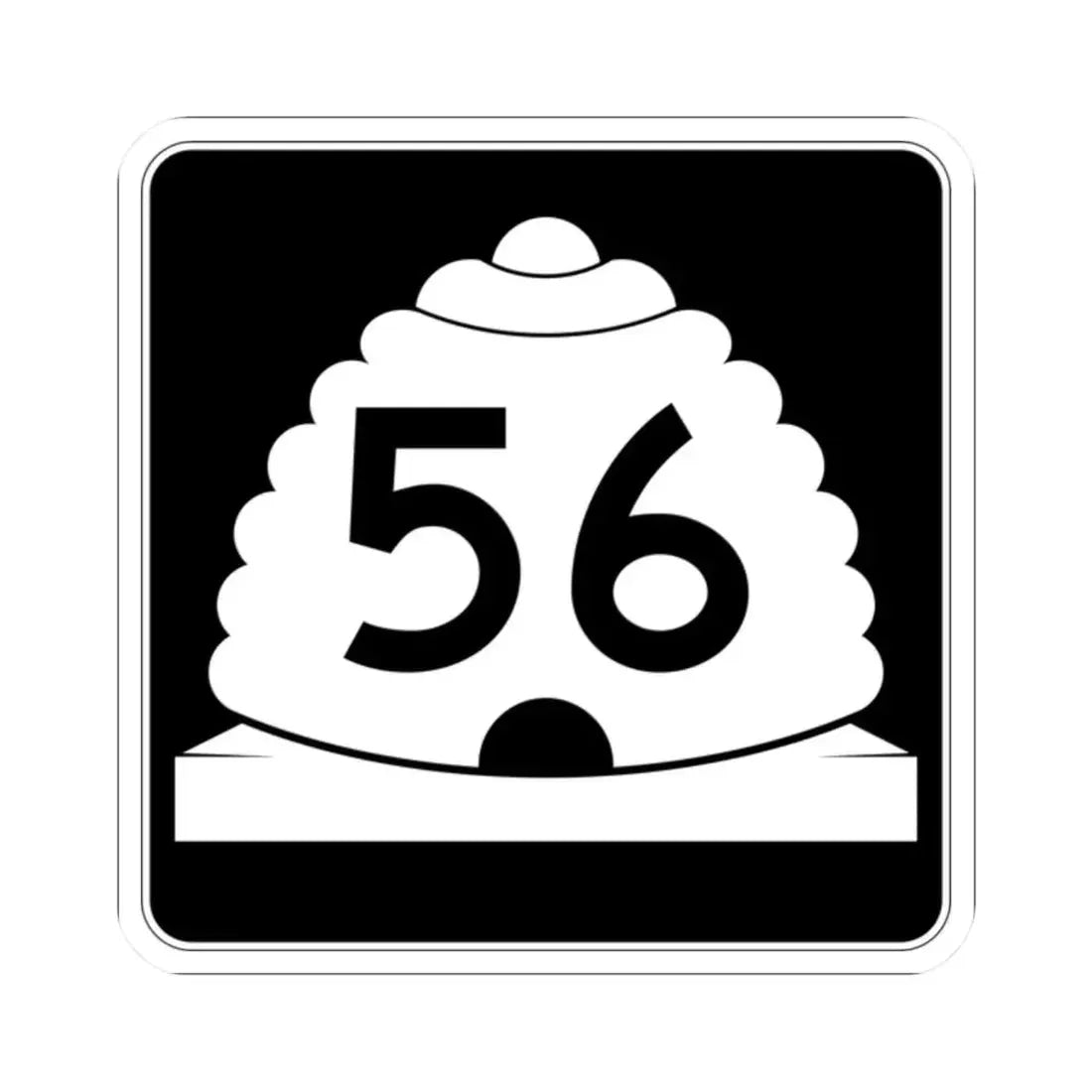 Utah SR 56 (Utah) (Road Sign) STICKER Vinyl Kiss-Cut Decal 2 Inch White - The Sticker Space