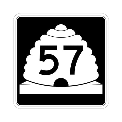 Utah SR 57 (Utah) (Road Sign) STICKER Vinyl Kiss-Cut Decal 6 Inch White - The Sticker Space