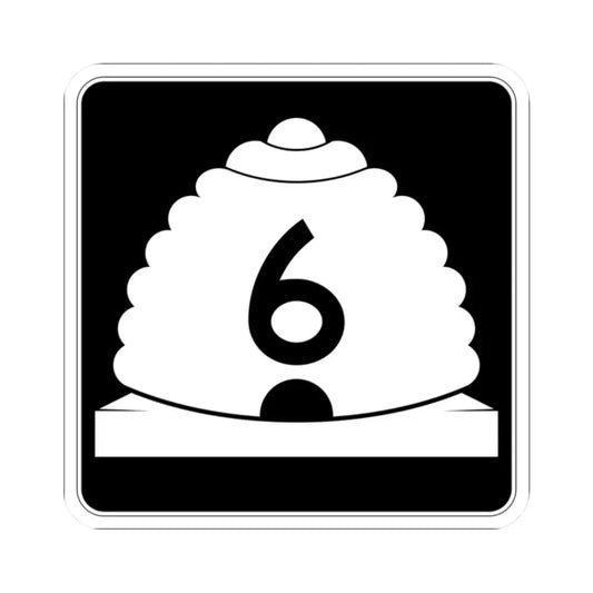 Utah SR 6 (Utah) (Road Sign) STICKER Vinyl Kiss-Cut Decal 2 Inch White - The Sticker Space
