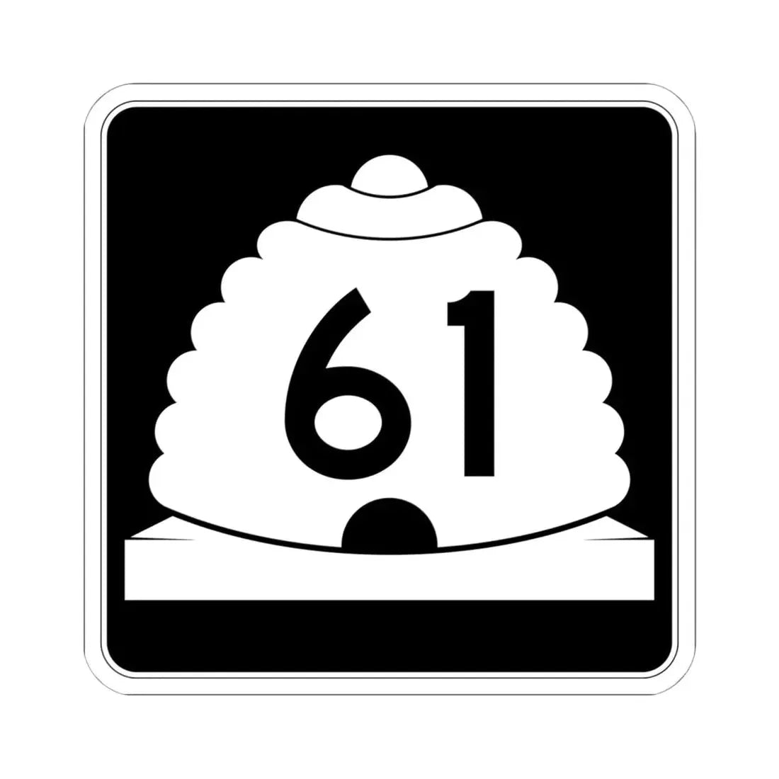 Utah SR 61 (Utah) (Road Sign) STICKER Vinyl Kiss-Cut Decal 6 Inch White - The Sticker Space
