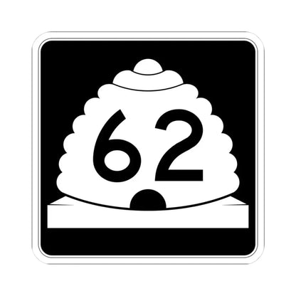 Utah SR 62 (Utah) (Road Sign) STICKER Vinyl Kiss-Cut Decal 3 Inch White - The Sticker Space