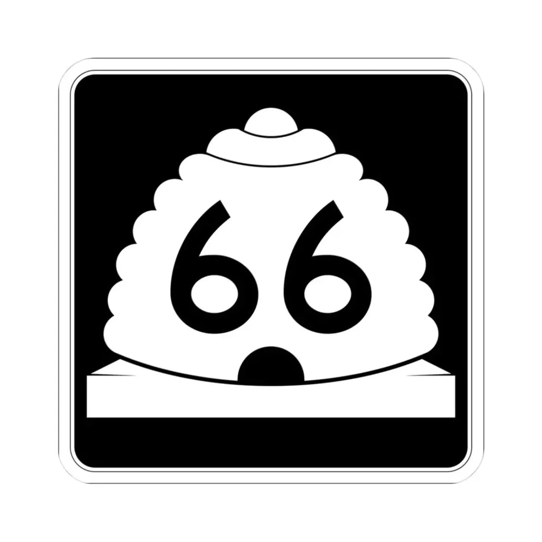 Utah SR 66 (Utah) (Road Sign) STICKER Vinyl Kiss-Cut Decal 3 Inch White - The Sticker Space