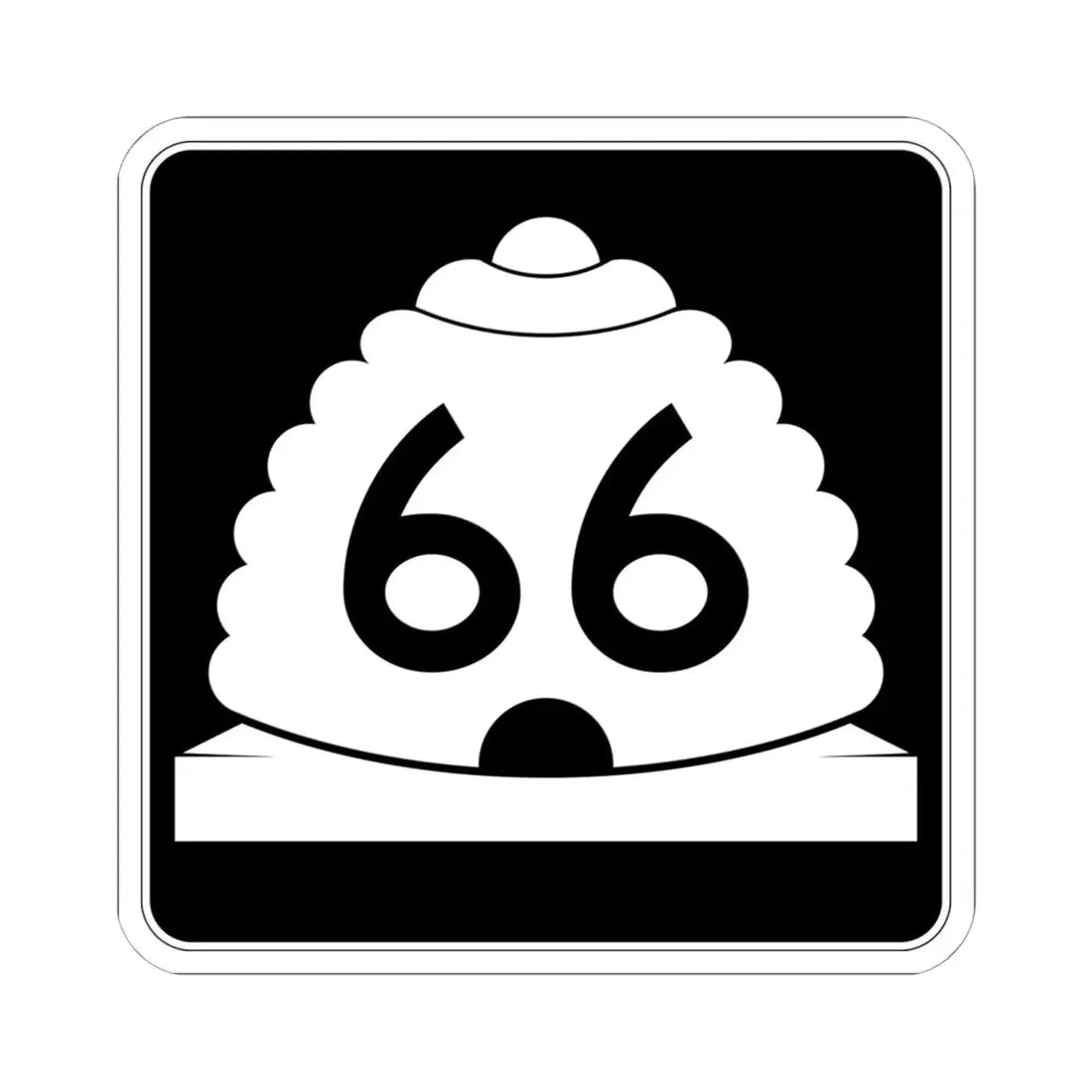 Utah SR 66 (Utah) (Road Sign) STICKER Vinyl Kiss-Cut Decal 6 Inch White - The Sticker Space