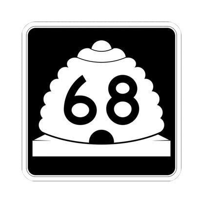 Utah SR 68 (Utah) (Road Sign) STICKER Vinyl Kiss-Cut Decal 4 Inch White - The Sticker Space