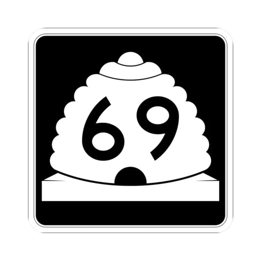 Utah SR 69 (Utah) (Road Sign) STICKER Vinyl Kiss-Cut Decal 2 Inch White - The Sticker Space