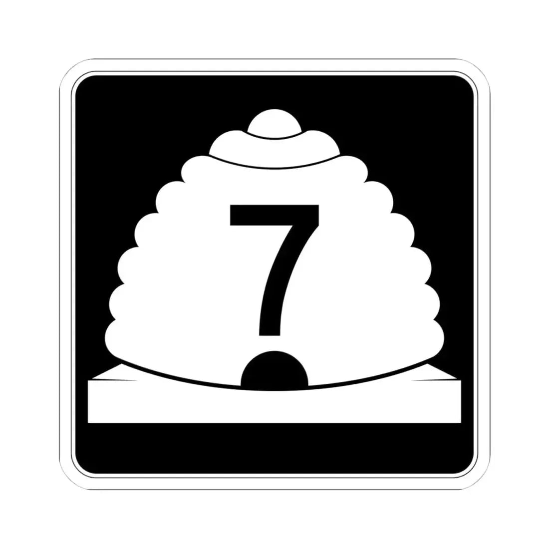Utah SR 7 (Utah) (Road Sign) STICKER Vinyl Kiss-Cut Decal 4 Inch White - The Sticker Space