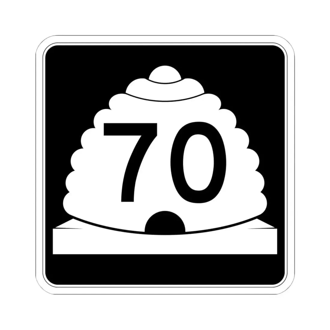 Utah SR 70 (Utah) (Road Sign) STICKER Vinyl Kiss-Cut Decal 6 Inch White - The Sticker Space