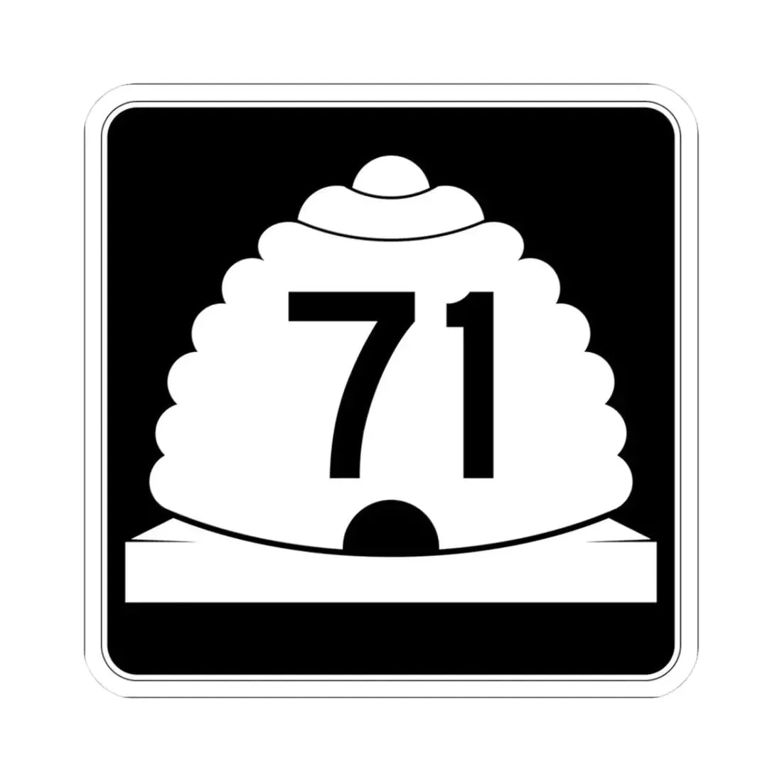Utah SR 71 (Utah) (Road Sign) STICKER Vinyl Kiss-Cut Decal 3 Inch White - The Sticker Space