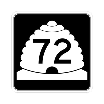 Utah SR 72 (Utah) (Road Sign) STICKER Vinyl Kiss-Cut Decal 4 Inch White - The Sticker Space