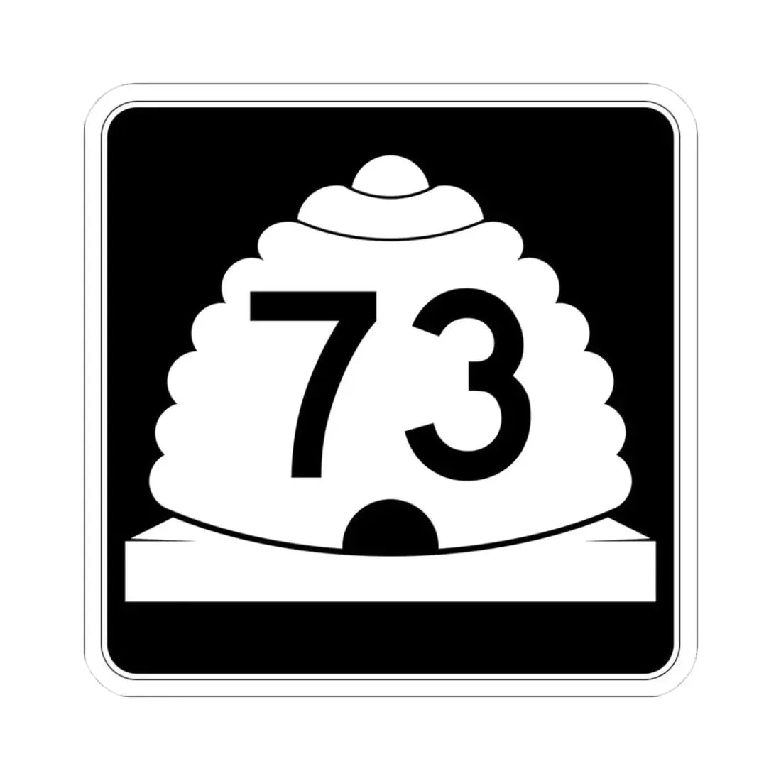 Utah SR 73 (Utah) (Road Sign) STICKER Vinyl Kiss-Cut Decal 3 Inch White - The Sticker Space