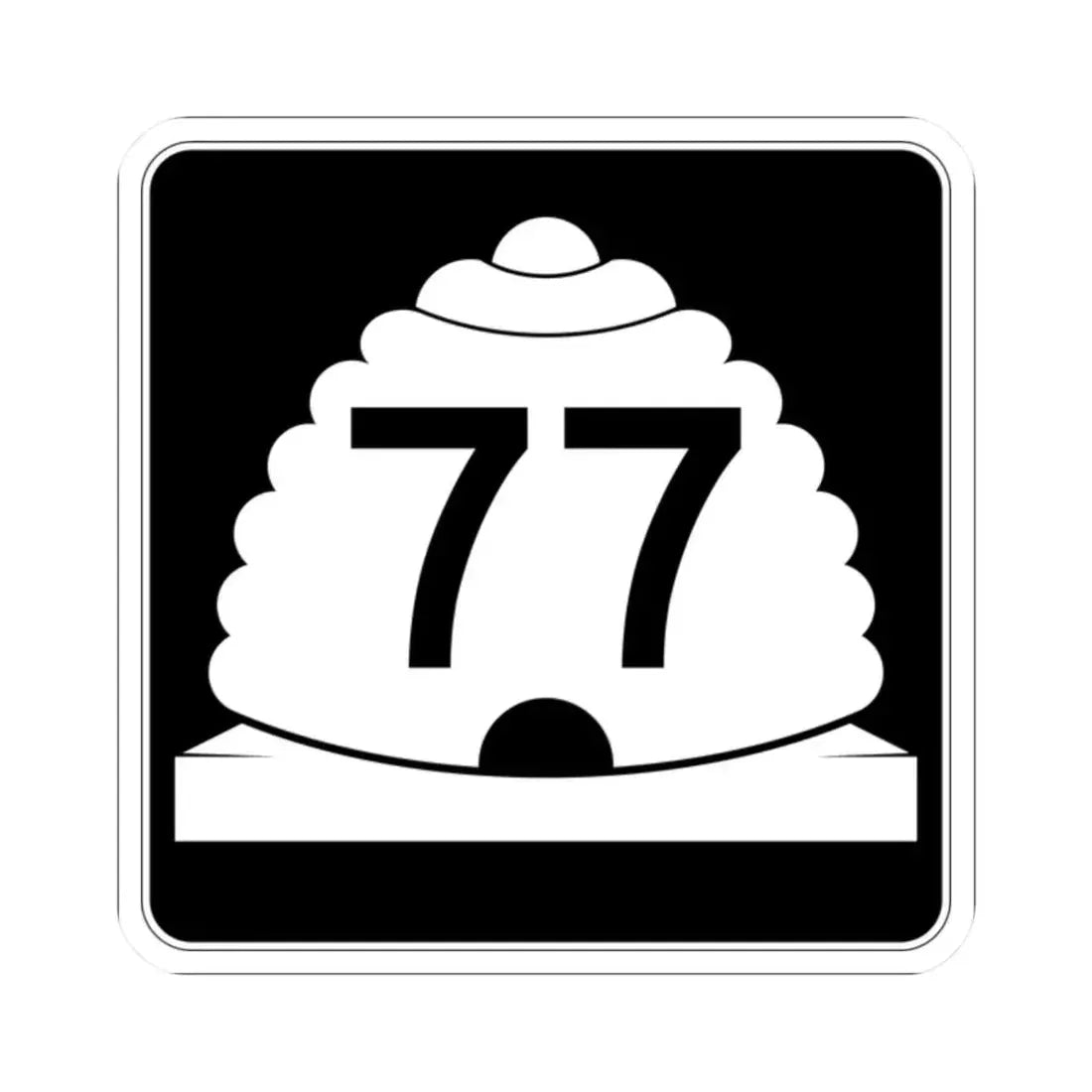 Utah SR 77 (Utah) (Road Sign) STICKER Vinyl Kiss-Cut Decal 2 Inch White - The Sticker Space