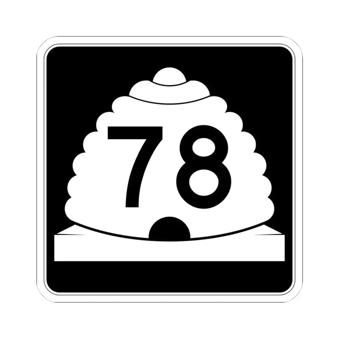 Utah SR 78 (Utah) (Road Sign) STICKER Vinyl Kiss-Cut Decal 4 Inch White - The Sticker Space